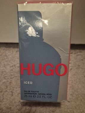 HUGO ICED EDT Blue Box with Red Logo 75ML